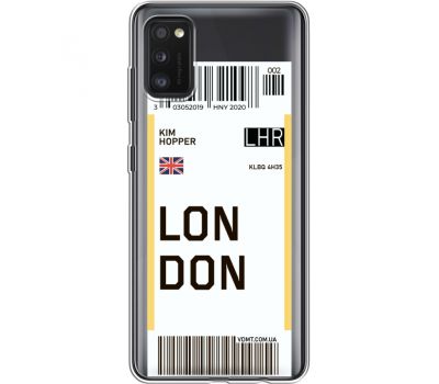 Силіконовий чохол BoxFace Samsung A415 Galaxy A41 Ticket London (39756-cc83)