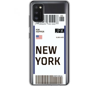 Силіконовий чохол BoxFace Samsung A415 Galaxy A41 Ticket New York (39756-cc84)