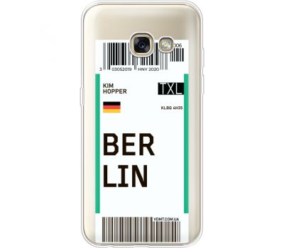 Силіконовий чохол BoxFace Samsung A320 Galaxy A3 2017 Ticket Berrlin (35989-cc80)
