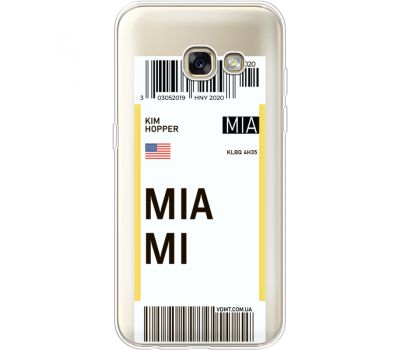 Силіконовий чохол BoxFace Samsung A320 Galaxy A3 2017 Ticket Miami (35989-cc81)