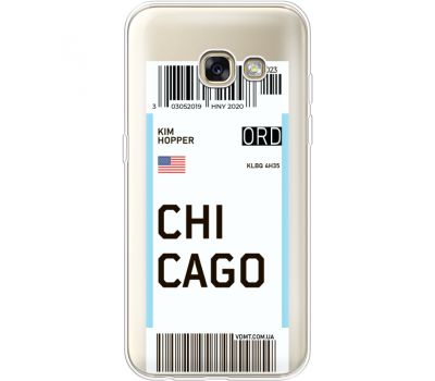 Силіконовий чохол BoxFace Samsung A320 Galaxy A3 2017 Ticket Chicago (35989-cc82)