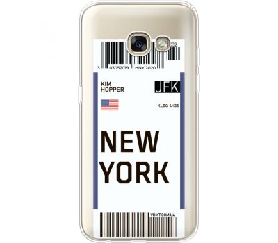 Силіконовий чохол BoxFace Samsung A320 Galaxy A3 2017 Ticket New York (35989-cc84)