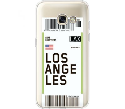 Силіконовий чохол BoxFace Samsung A320 Galaxy A3 2017 Ticket Los Angeles (35989-cc85)