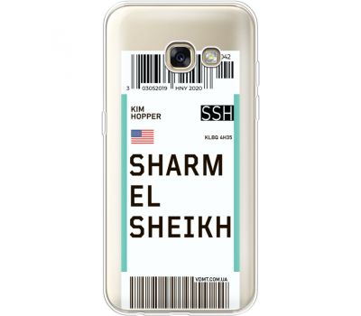 Силіконовий чохол BoxFace Samsung A320 Galaxy A3 2017 Ticket Sharmel Sheikh (35989-cc90)
