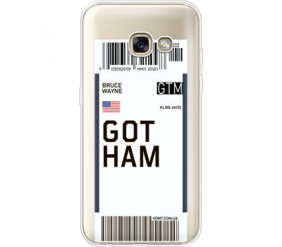 Силіконовий чохол BoxFace Samsung A320 Galaxy A3 2017 Ticket Gotham (35989-cc92)