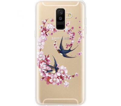 Силіконовий чохол BoxFace Samsung A605 Galaxy A6 Plus 2018 Swallows and Bloom (935017-rs4)