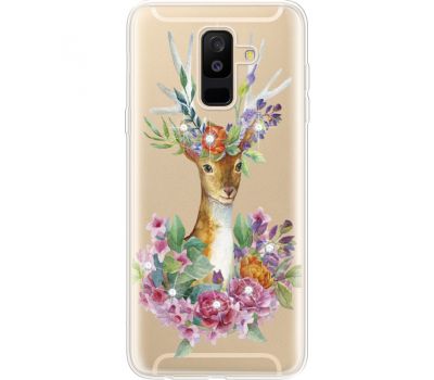 Силіконовий чохол BoxFace Samsung A605 Galaxy A6 Plus 2018 Deer with flowers (935017-rs5)