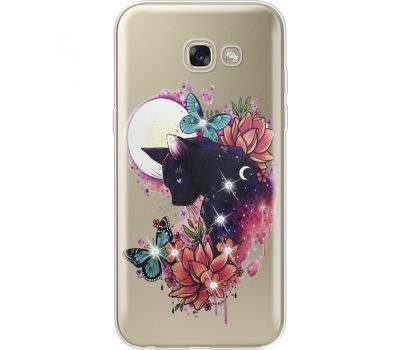 Силіконовий чохол BoxFace Samsung A520 Galaxy A5 2017 Cat in Flowers (935047-rs10)
