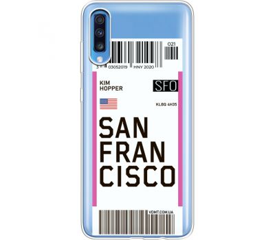 Силіконовий чохол BoxFace Samsung A705 Galaxy A70 Ticket  San Francisco (36861-cc79)