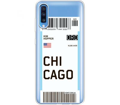 Силіконовий чохол BoxFace Samsung A705 Galaxy A70 Ticket Chicago (36861-cc82)
