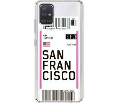 Силіконовий чохол BoxFace Samsung A515 Galaxy A51 Ticket  San Francisco (38809-cc79)