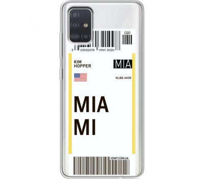 Силіконовий чохол BoxFace Samsung A515 Galaxy A51 Ticket Miami (38809-cc81)