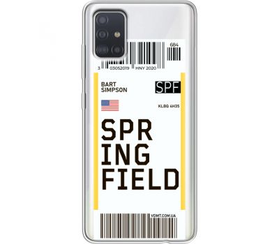 Силіконовий чохол BoxFace Samsung A515 Galaxy A51 Ticket Springfield (38809-cc93)