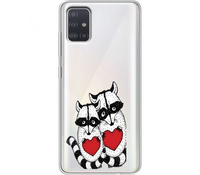 Силіконовий чохол BoxFace Samsung A515 Galaxy A51 Raccoons in love (38809-cc29)
