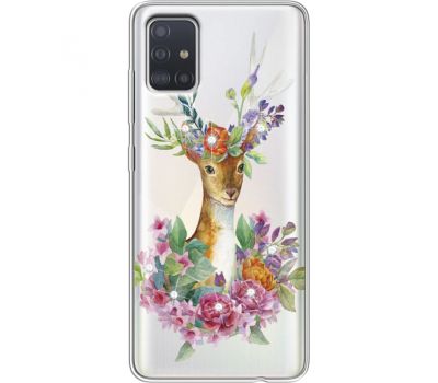 Силіконовий чохол BoxFace Samsung A515 Galaxy A51 Deer with flowers (938809-rs5)