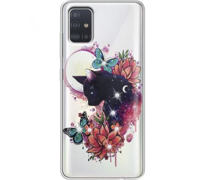 Силіконовий чохол BoxFace Samsung A515 Galaxy A51 Cat in Flowers (938809-rs10)