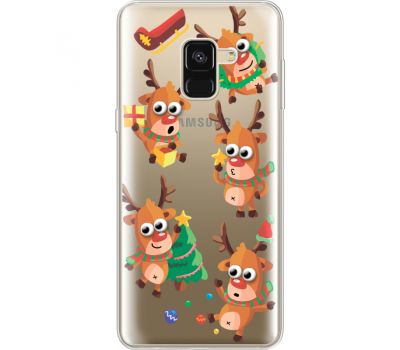 Силіконовий чохол BoxFace Samsung A530 Galaxy A8 (2018) с 3D-глазками Reindeer (35014-cc74)