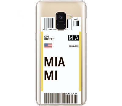 Силіконовий чохол BoxFace Samsung A530 Galaxy A8 (2018) Ticket Miami (35014-cc81)