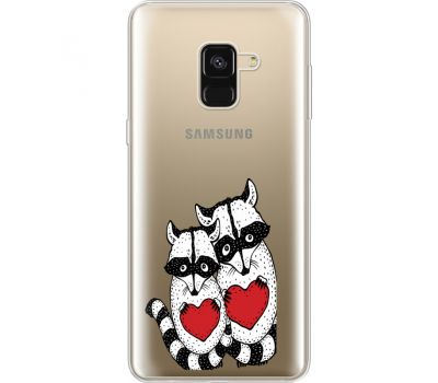 Силіконовий чохол BoxFace Samsung A530 Galaxy A8 (2018) Raccoons in love (35014-cc29)