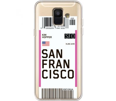 Силіконовий чохол BoxFace Samsung A600 Galaxy A6 2018 Ticket  San Francisco (35015-cc79)