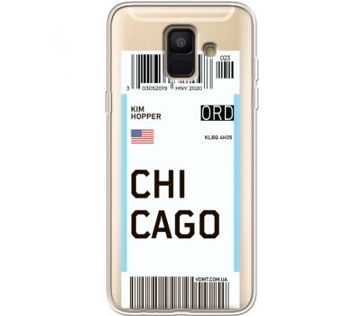 Силіконовий чохол BoxFace Samsung A600 Galaxy A6 2018 Ticket Chicago (35015-cc82)