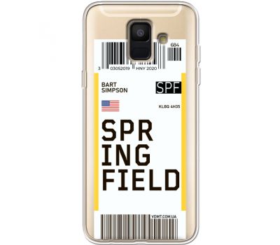 Силіконовий чохол BoxFace Samsung A600 Galaxy A6 2018 Ticket Springfield (35015-cc93)