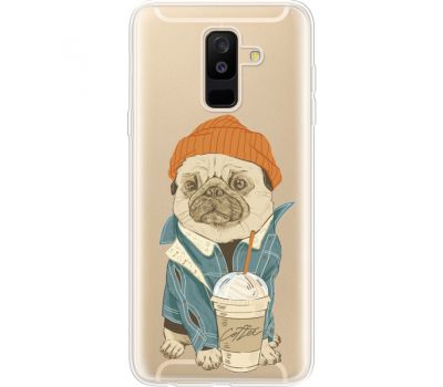 Силіконовий чохол BoxFace Samsung A605 Galaxy A6 Plus 2018 Dog Coffeeman (35017-cc70)
