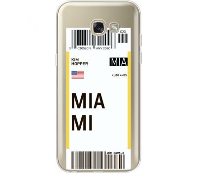 Силіконовий чохол BoxFace Samsung A520 Galaxy A5 2017 Ticket Miami (35047-cc81)