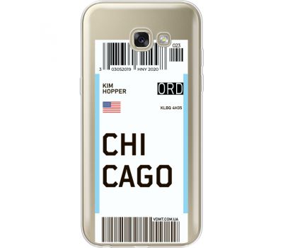 Силіконовий чохол BoxFace Samsung A520 Galaxy A5 2017 Ticket Chicago (35047-cc82)