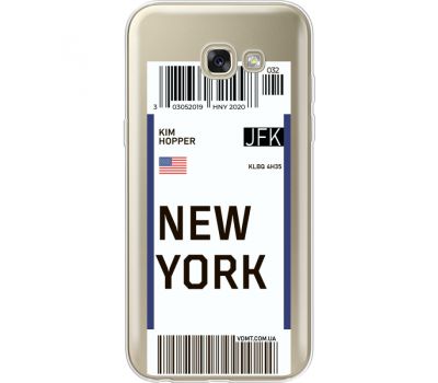 Силіконовий чохол BoxFace Samsung A520 Galaxy A5 2017 Ticket New York (35047-cc84)