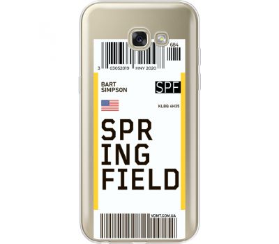 Силіконовий чохол BoxFace Samsung A520 Galaxy A5 2017 Ticket Springfield (35047-cc93)