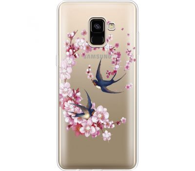 Силіконовий чохол BoxFace Samsung A730 Galaxy A8 Plus (2018) Swallows and Bloom (935992-rs4)