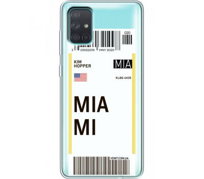 Силіконовий чохол BoxFace Samsung A715 Galaxy A71 Ticket Miami (38851-cc81)