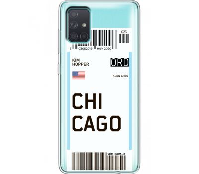 Силіконовий чохол BoxFace Samsung A715 Galaxy A71 Ticket Chicago (38851-cc82)