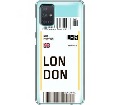 Силіконовий чохол BoxFace Samsung A715 Galaxy A71 Ticket London (38851-cc83)