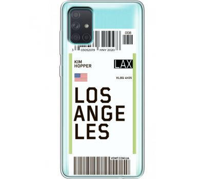 Силіконовий чохол BoxFace Samsung A715 Galaxy A71 Ticket Los Angeles (38851-cc85)