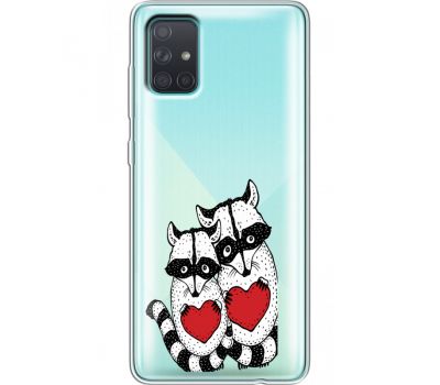 Силіконовий чохол BoxFace Samsung A715 Galaxy A71 Raccoons in love (38851-cc29)