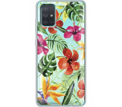 Силіконовий чохол BoxFace Samsung A715 Galaxy A71 Tropical Flowers (38851-cc43)