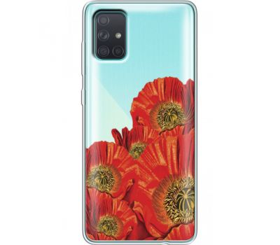 Силіконовий чохол BoxFace Samsung A715 Galaxy A71 Red Poppies (38851-cc44)