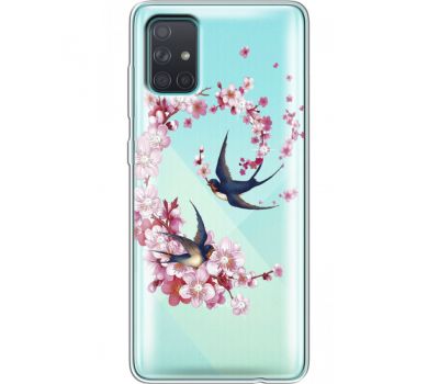 Силіконовий чохол BoxFace Samsung A715 Galaxy A71 Swallows and Bloom (938851-rs4)