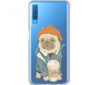 Силіконовий чохол BoxFace Samsung A750 Galaxy A7 2018 Dog Coffeeman (35483-cc70)