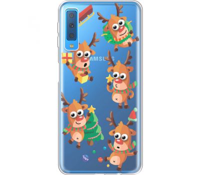 Силіконовий чохол BoxFace Samsung A750 Galaxy A7 2018 с 3D-глазками Reindeer (35483-cc74)