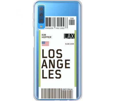 Силіконовий чохол BoxFace Samsung A750 Galaxy A7 2018 Ticket Los Angeles (35483-cc85)