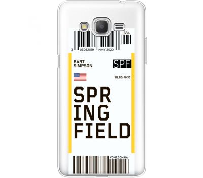 Силіконовий чохол BoxFace Samsung G530H Galaxy Grand Prime Ticket Springfield (35811-cc93)