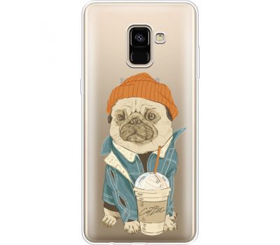 Силіконовий чохол BoxFace Samsung A730 Galaxy A8 Plus (2018) Dog Coffeeman (35992-cc70)