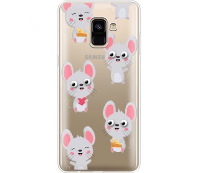 Силіконовий чохол BoxFace Samsung A730 Galaxy A8 Plus (2018) с 3D-глазками Mouse (35992-cc76)