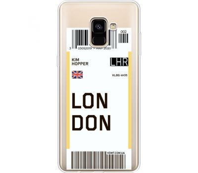 Силіконовий чохол BoxFace Samsung A730 Galaxy A8 Plus (2018) Ticket London (35992-cc83)