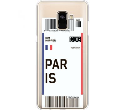 Силіконовий чохол BoxFace Samsung A730 Galaxy A8 Plus (2018) Ticket Paris (35992-cc86)