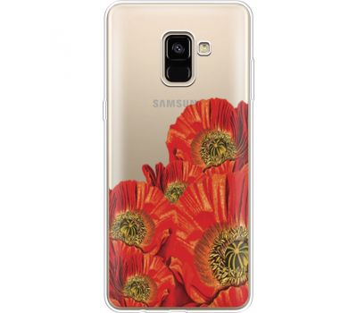 Силіконовий чохол BoxFace Samsung A730 Galaxy A8 Plus (2018) Red Poppies (35992-cc44)