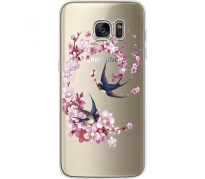 Силіконовий чохол BoxFace Samsung G935 Galaxy S7 Edge Swallows and Bloom (935048-rs4)